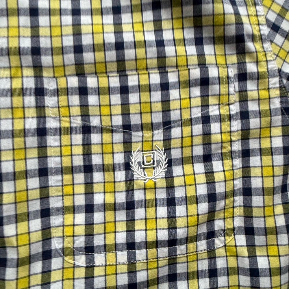 Chaps Yellow Plaid Button-Up Shirt - Picture 7 of 7